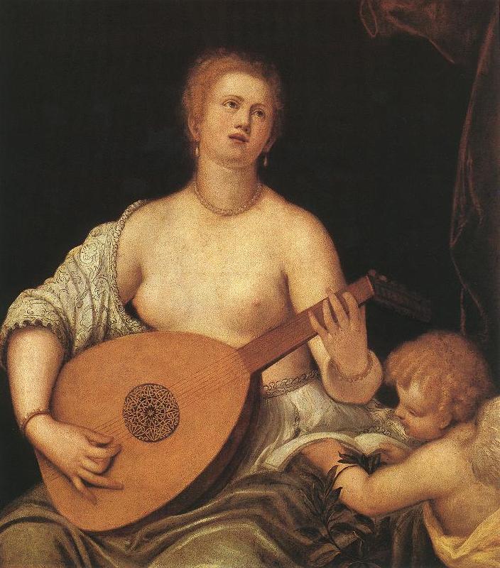 MICHELI Parrasio The Lute-playing Venus with Cupid ASG oil painting image
